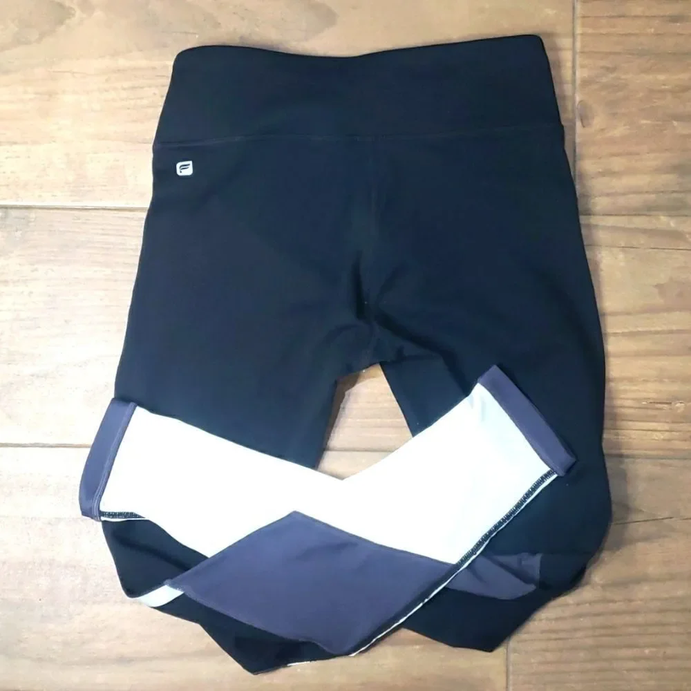 Fabletics Salma Side Reflective stripe leggings crop mesh colorblock Yoga